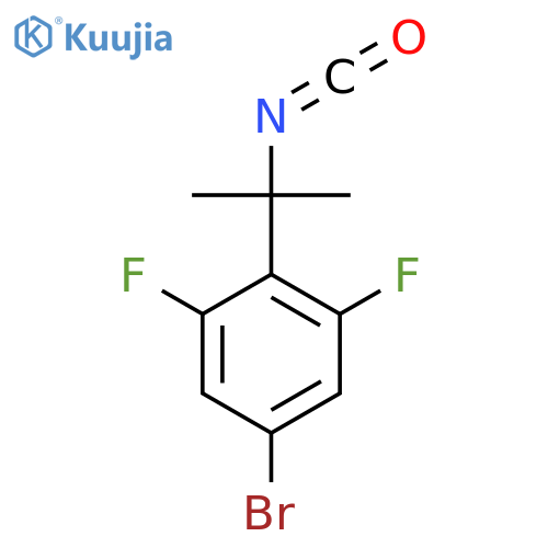 5-bromo-1,3-difluoro-2-(2-isocyanatopropan-2-yl)benzene structure