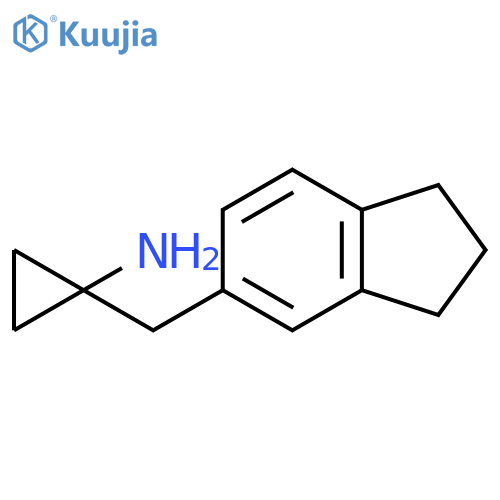 1-(2,3-dihydro-1H-inden-5-yl)methylcyclopropan-1-amine structure