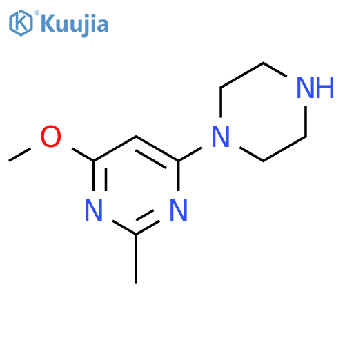 4-methoxy-2-methyl-6-(piperazin-1-yl)pyrimidine structure