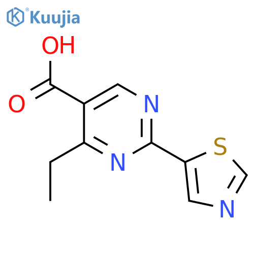 4-Ethyl-2-(1,3-thiazol-5-yl)pyrimidine-5-carboxylic acid structure
