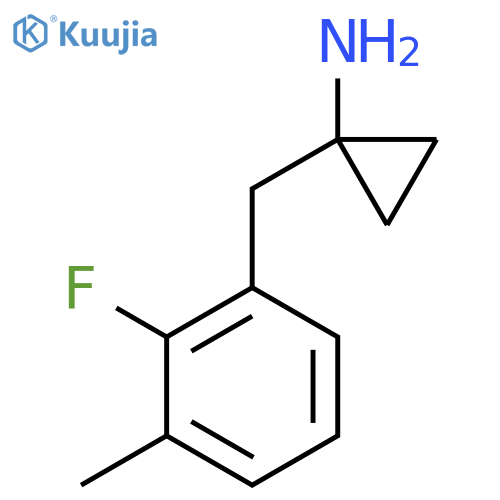 1-(2-fluoro-3-methylphenyl)methylcyclopropan-1-amine structure