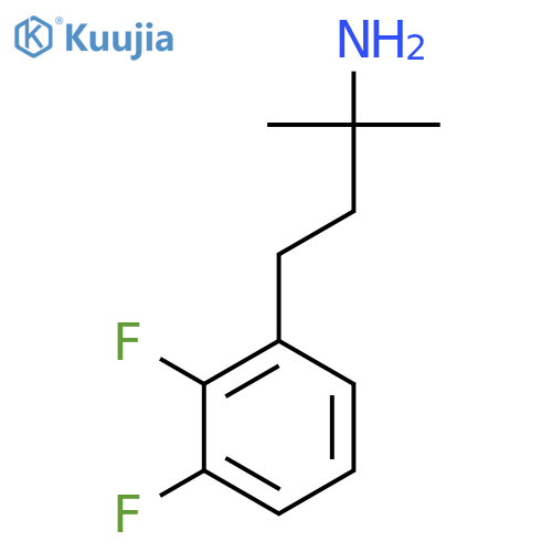 4-(2,3-difluorophenyl)-2-methylbutan-2-amine structure
