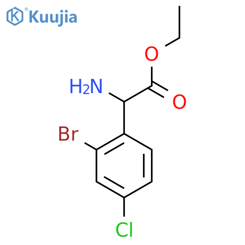 ethyl 2-amino-2-(2-bromo-4-chlorophenyl)acetate structure