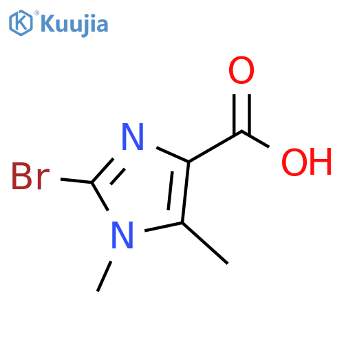 2-bromo-1,5-dimethyl-1H-imidazole-4-carboxylic acid structure