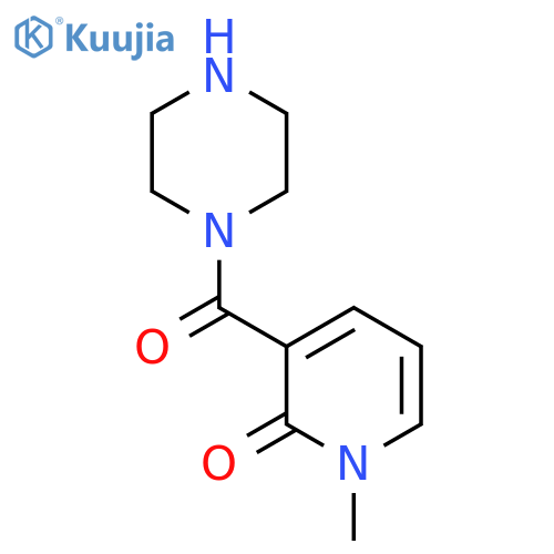 1-Methyl-3-(piperazine-1-carbonyl)pyridin-2(1H)-one structure