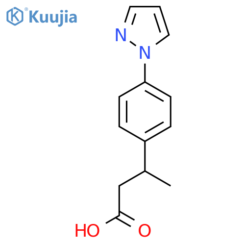 3-4-(1H-pyrazol-1-yl)phenylbutanoic acid structure