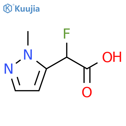 2-fluoro-2-(1-methyl-1H-pyrazol-5-yl)acetic acid structure