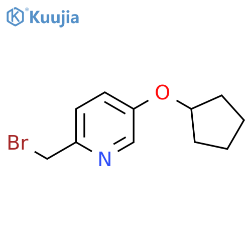 2-(Bromomethyl)-5-(cyclopentyloxy)pyridine structure