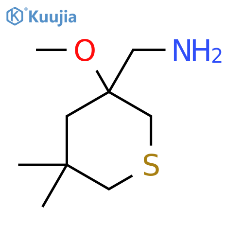 (3-methoxy-5,5-dimethylthian-3-yl)methanamine structure