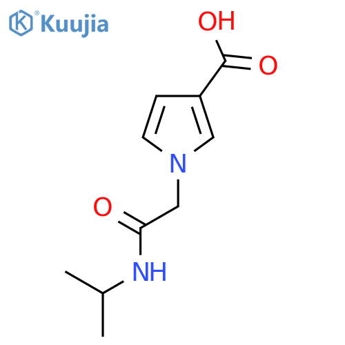 1-{[(Propan-2-yl)carbamoyl]methyl}-1H-pyrrole-3-carboxylic acid structure