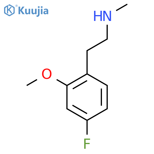 2-(4-fluoro-2-methoxyphenyl)ethyl(methyl)amine structure