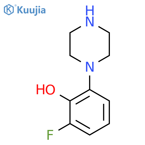 2-fluoro-6-(piperazin-1-yl)phenol structure