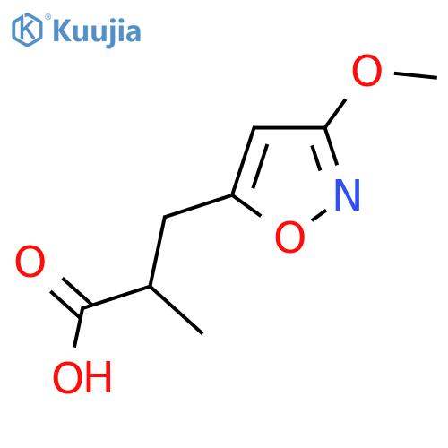3-(3-Methoxy-1,2-oxazol-5-yl)-2-methylpropanoic acid structure