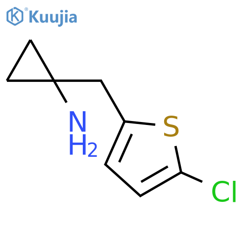1-(5-chlorothiophen-2-yl)methylcyclopropan-1-amine structure