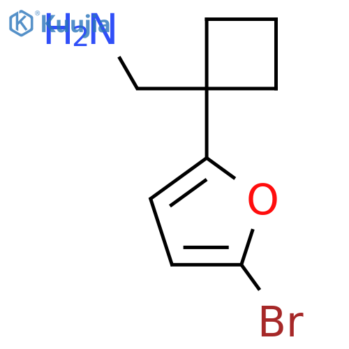 1-(5-bromofuran-2-yl)cyclobutylmethanamine structure
