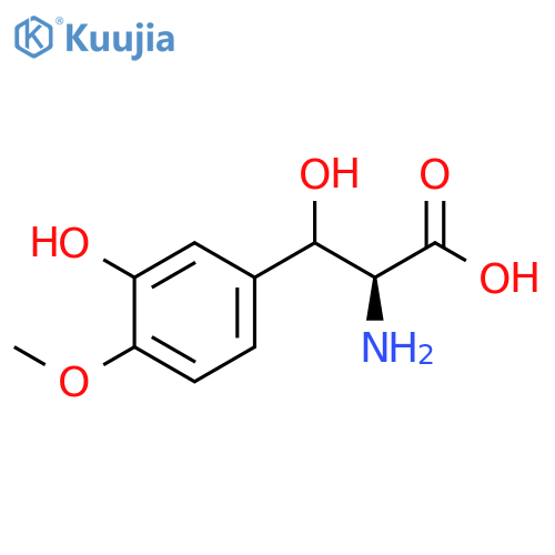 2-amino-3-hydroxy-3-(3-hydroxy-4-methoxyphenyl)propanoic acid structure
