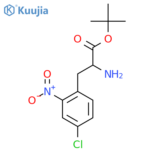 Tert-butyl 2-amino-3-(4-chloro-2-nitrophenyl)propanoate structure