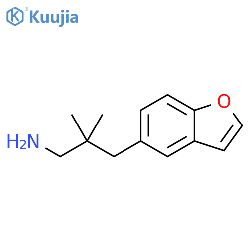 3-(1-benzofuran-5-yl)-2,2-dimethylpropan-1-amine structure