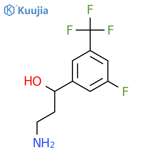 3-amino-1-3-fluoro-5-(trifluoromethyl)phenylpropan-1-ol structure