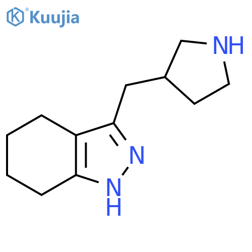 3-(pyrrolidin-3-yl)methyl-4,5,6,7-tetrahydro-1H-indazole structure