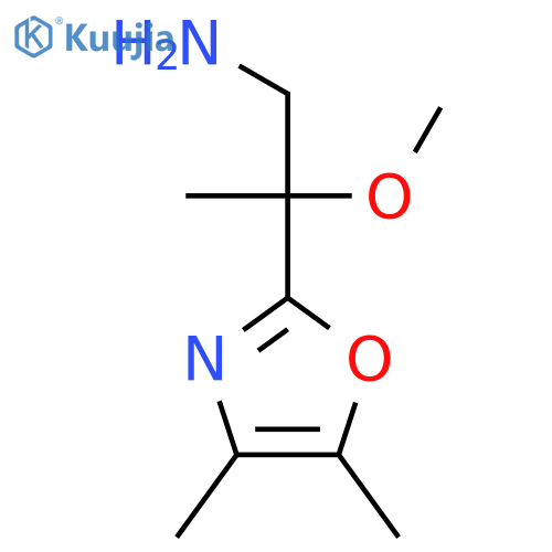 2-(dimethyl-1,3-oxazol-2-yl)-2-methoxypropan-1-amine structure