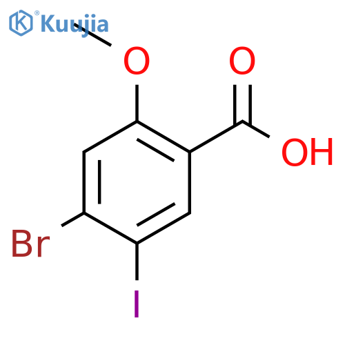 4-bromo-5-iodo-2-methoxybenzoic acid structure