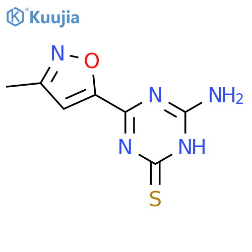 1,3,5-Triazine-2(1H)-thione, 6-amino-4-(3-methyl-5-isoxazolyl)- structure