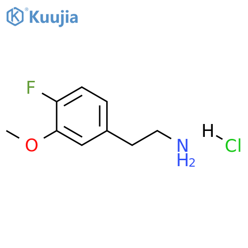 2-(4-fluoro-3-methoxyphenyl)ethan-1-amine hydrochloride structure
