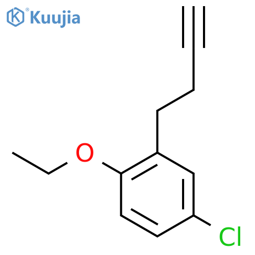 2-(but-3-yn-1-yl)-4-chloro-1-ethoxybenzene structure