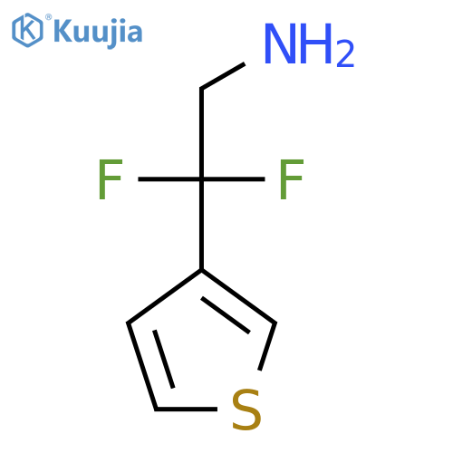 2,2-Difluoro-2-(thiophen-3-yl)ethan-1-amine structure