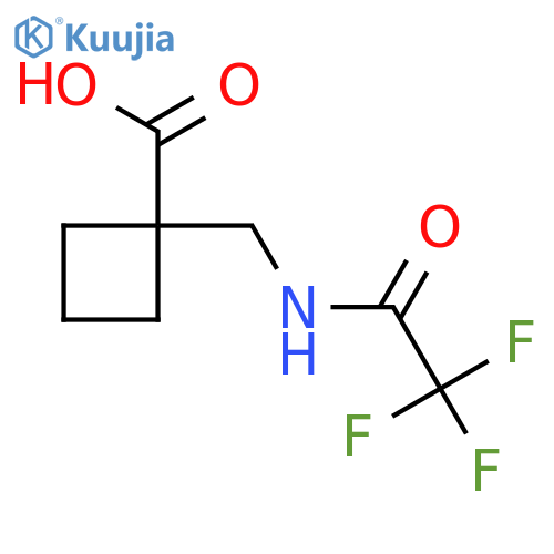 1-[(Trifluoroacetamido)methyl]cyclobutane-1-carboxylic acid structure