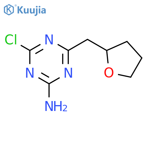 1,3,5-Triazin-2-amine, 4-chloro-6-[(tetrahydro-2-furanyl)methyl]- structure
