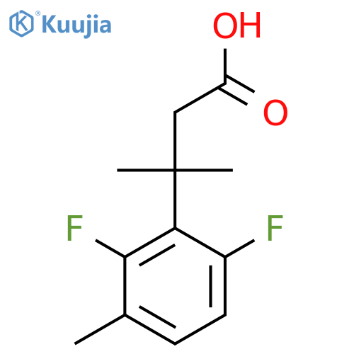 3-(2,6-difluoro-3-methylphenyl)-3-methylbutanoic acid structure