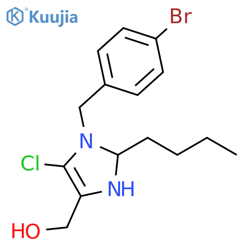 [3-[(4-bromophenyl)methyl]-2-butyl-4-chloro-1,2-dihydroimidazol-5-yl]methanol structure