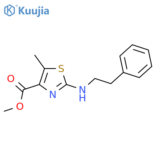 methyl 5-methyl-2-(2-phenylethyl)amino-1,3-thiazole-4-carboxylate structure