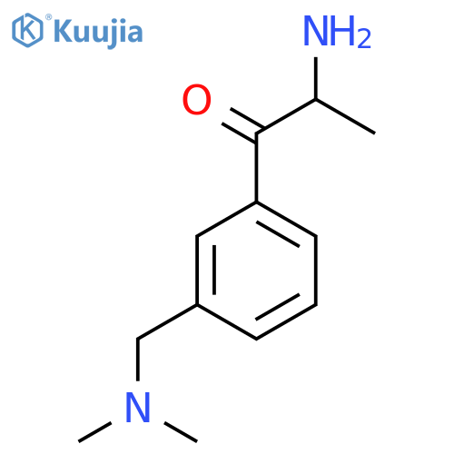 2-amino-1-{3-(dimethylamino)methylphenyl}propan-1-one structure