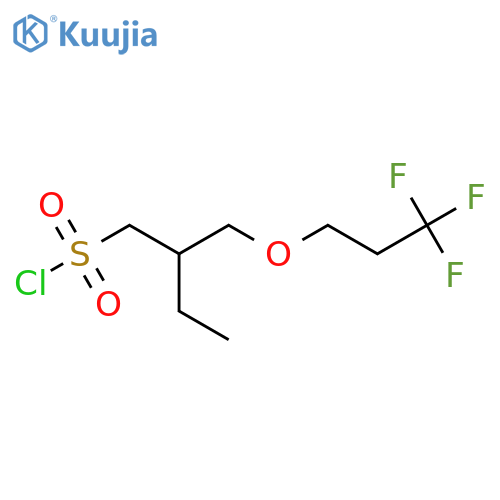 2-(3,3,3-trifluoropropoxy)methylbutane-1-sulfonyl chloride structure