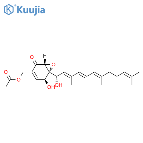7-Oxabicyclo[4.1.0]hept-3-en-2-one, 3-[(acetyloxy)methyl]-5-hydroxy-6-[(1S,2E,4E,6E)-1-hydroxy-3,7,11-trimethyl-2,4,6,10-dodecatetraen-1-yl]-, (1R,5S,6R)- structure