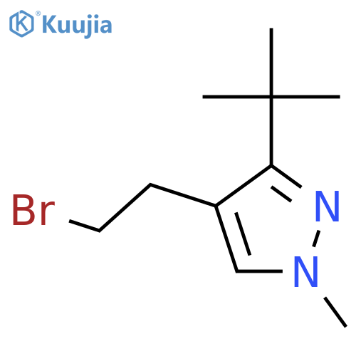 4-(2-bromoethyl)-3-tert-butyl-1-methyl-1H-pyrazole structure