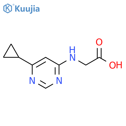 2-[(6-cyclopropylpyrimidin-4-yl)amino]acetic acid structure