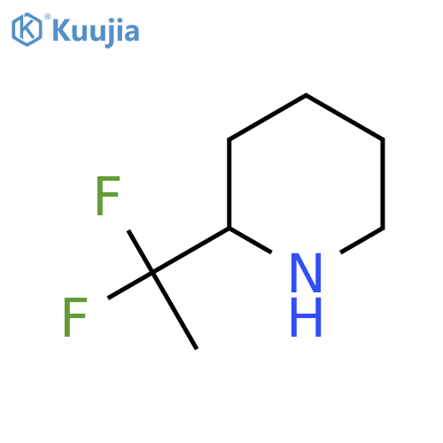 2-(1,1-difluoroethyl)piperidine structure