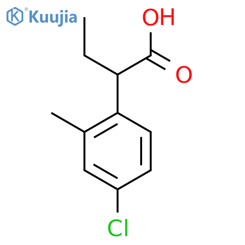 2-(4-Chloro-2-methylphenyl)butanoic acid structure