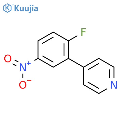 Pyridine, 4-(2-fluoro-5-nitrophenyl)- structure