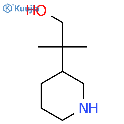 2-methyl-2-(piperidin-3-yl)propan-1-ol structure
