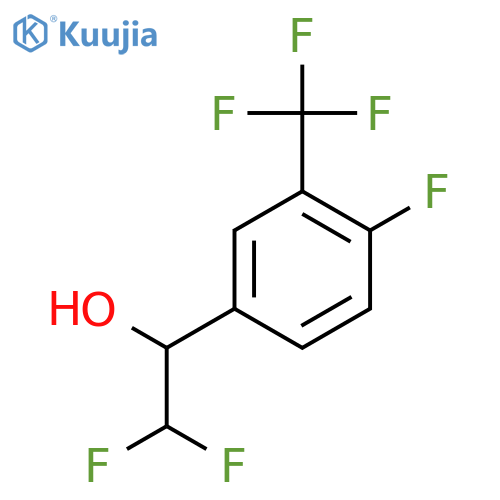 2,2-difluoro-1-4-fluoro-3-(trifluoromethyl)phenylethan-1-ol structure