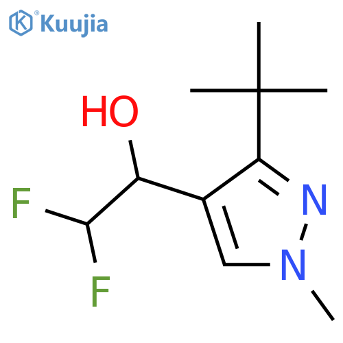 1-(3-tert-butyl-1-methyl-1H-pyrazol-4-yl)-2,2-difluoroethan-1-ol structure