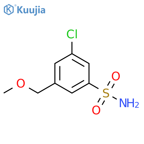 3-chloro-5-(methoxymethyl)benzene-1-sulfonamide structure