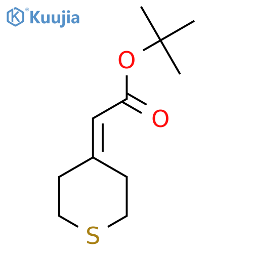 tert-butyl 2-(thian-4-ylidene)acetate structure