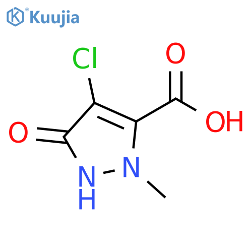4-chloro-3-hydroxy-1-methyl-1H-pyrazole-5-carboxylic acid structure