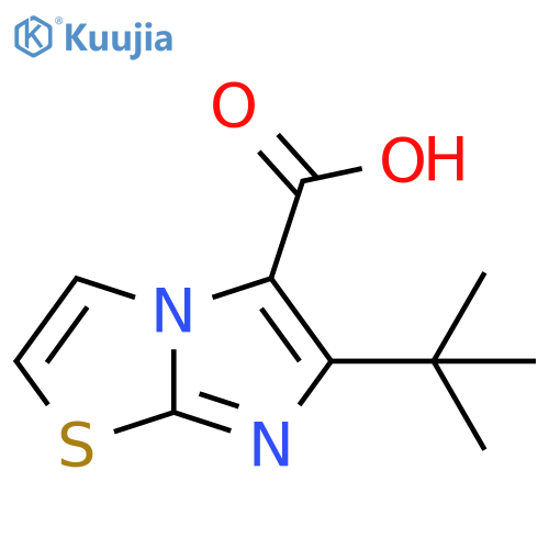 6-(1,1-Dimethylethyl)imidazo[2,1-b]thiazole-5-carboxylic acid structure